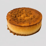 Detalle de la tarta de queso artesanal con base Lotus