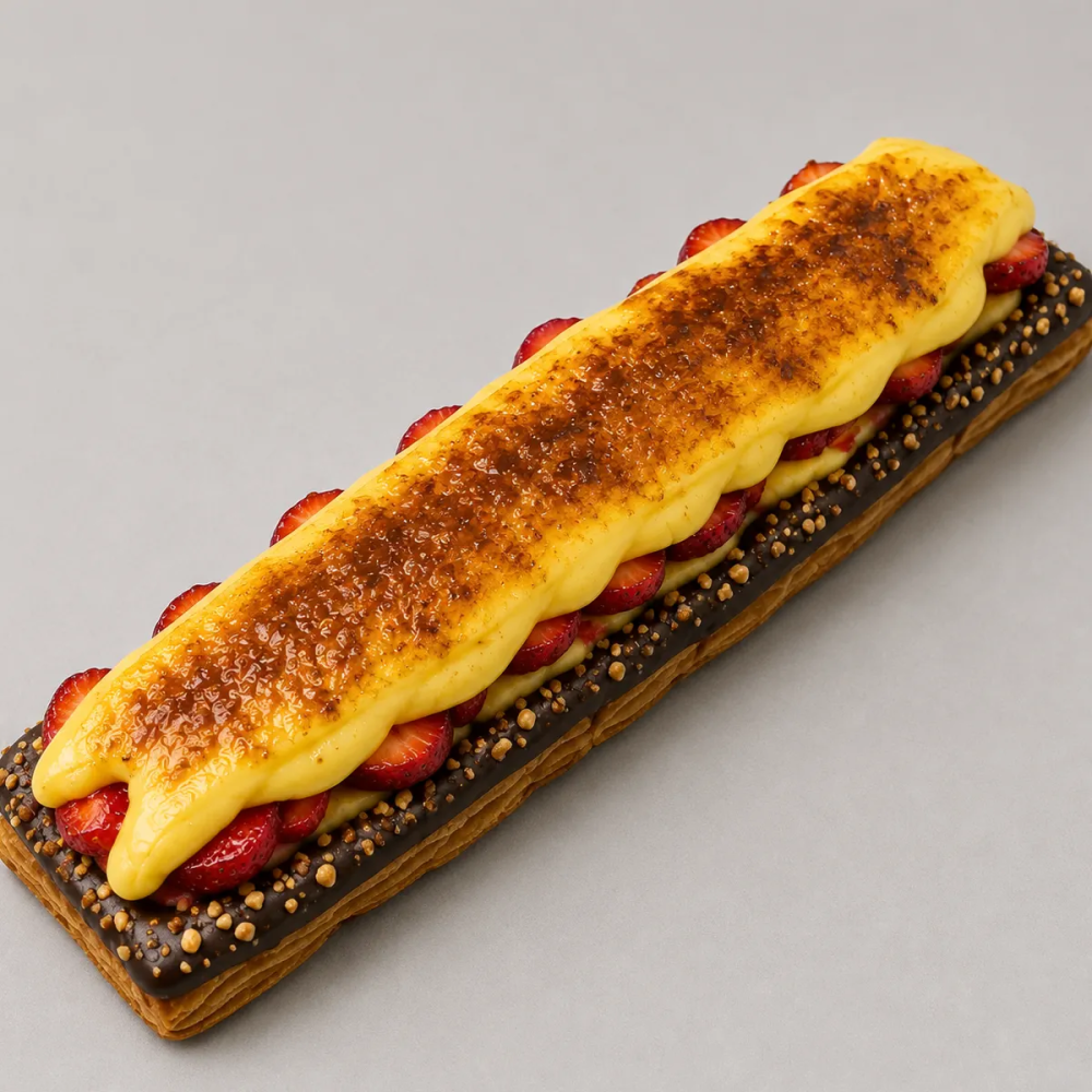 Bandas de fresas crema quemada Tu Obrador Tarragona