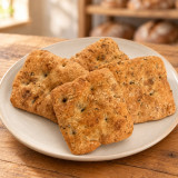 Focaccia Romana sobre madera