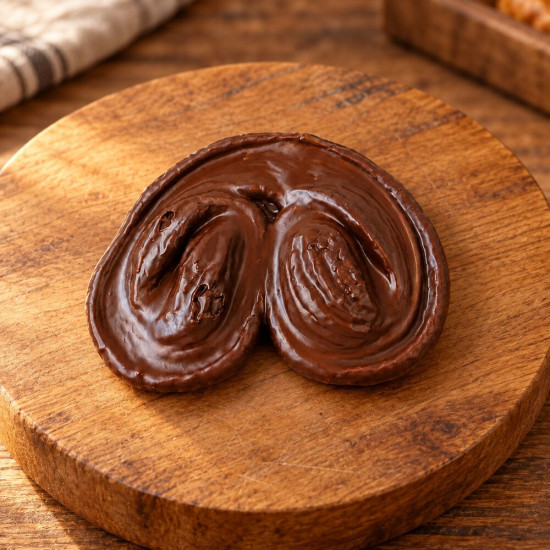 Palmerón de chocolate artesanal sobre madera | Tu Obrador Tarragona