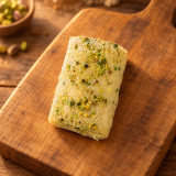 Mini brazo de pistacho sobre madera | Tu Obrador Tarragona
