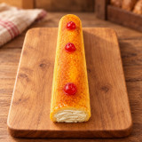 Brazo de crema pastelera sobre madera | Tu Obrador Tarragona