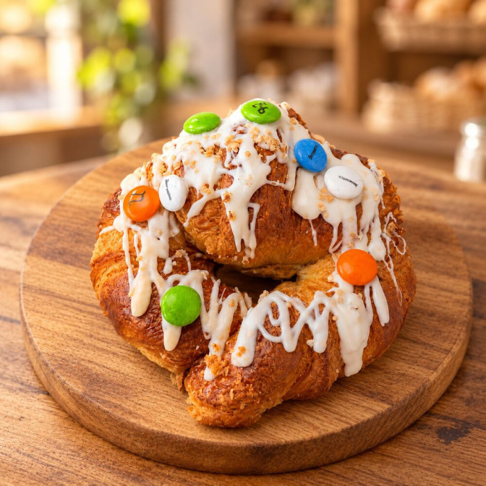 Croissant de chocolate blanco y Lacasitos Tu Obrador Tarragona