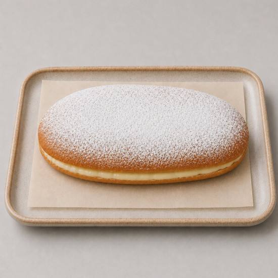 Coca brioche rellena de chocolate blanco