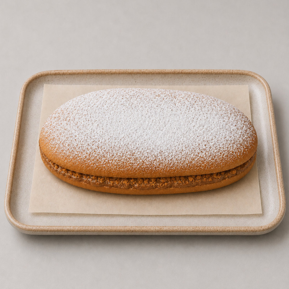 Coca brioche rellena de crema Lotus