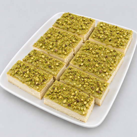 Tartas de queso individuales con crema de pistacho y pistacho troceado - Tu Obrador Tarragona